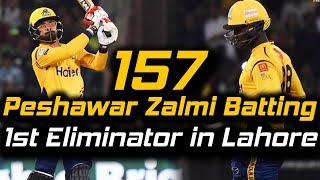 Peshawar Zalmi Superb Batting in PSL at LHR  PEW Zalmi vs Quetta Gladiators  HBL PSL 2018  M1F1 [upl. by Herbert299]