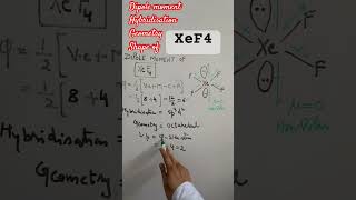 Dipole moment of XeF4  Hybridisation of XeF4 shape of XeF4 [upl. by Haiasi]