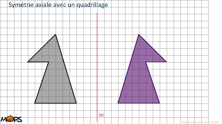 Symétrie axiale avec quadrillage cas 1 [upl. by Julissa]