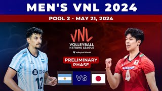 Mens Volleyball Nations League VNL 2024 week 1 Schedule  Argentina Japan  Cuba vs Brazil [upl. by Zachar]