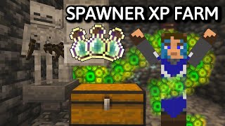 EASIEST Mob Spawner XP Farm Tutorial Java amp Bedrock  Minecraft 120 [upl. by Philpot]