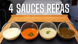 4 DELICIEUSES SAUCES EXPRESS POUR VOS REPAS VIANDES amp ACCOMPAGNEMENTS [upl. by Daisey]