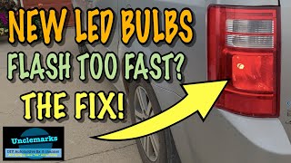 Why are my upgraded LED signal tail lights flashing so fast [upl. by Tireb601]