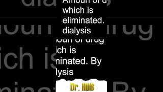 Dialyzable drugs  part 1 [upl. by Quitt]