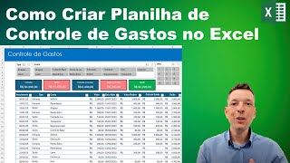 PLANILHA DE GASTOS  Como Fazer Planilha de Gastos no Excel [upl. by Ekard]