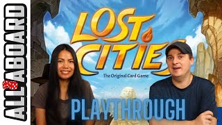 LOST CITIES  Card Game  How to Play and Full Playthrough [upl. by Africah]