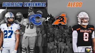 BIG TIME DISTRICT BATLLE Burleson Centennial vs Aledo  Texas High School Football txhsfb [upl. by Bari]