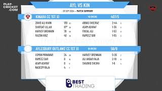 Aylesbury Outlawz CC 1st XI v Kinara CC 1st XI [upl. by Cairistiona323]