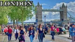 LONDON WALK 2024  London Summer Walking Tour  London Tower Bridge to Borough Market 4K HDR [upl. by Hamnet]