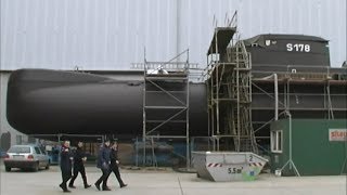 Submarine U 29 S 178 at Shipyard Peenewerft [upl. by Ly]