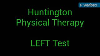 Lower Extremity Functional Test LEFT [upl. by Alejandra844]