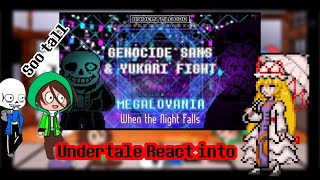 Undertale DDD S1 EP55  Genocide Sans amp Yukari vs Chara Fight  Undertale reaction into [upl. by Dulciana]