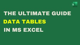 Data Tables in MS Excel  The ULTIMATE GUIDE for Sensitivity Analysis [upl. by Nowyt]