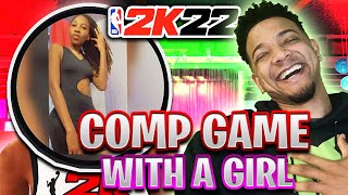 BALLERGIRL HOOPS WITH BEARDABEAST IN SWEATY PRO AM GAME  DA BEARS NBA2K22  COMP PRO AM GAME [upl. by Temhem]