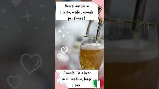 How to ask for a Beer in Italian italianlanguage learnitalian [upl. by Ytsirhk]