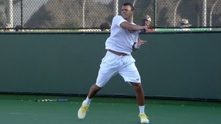 Jo Wilfried Tsonga Forehand in Super Slow Motion  Indian Wells 2013  BNP Paribas Open [upl. by O'Reilly]