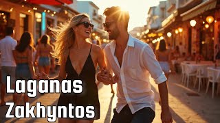 Laganas 🇬🇷 Zakhyntos Walking Tour 4K  Greece [upl. by Cynthy775]