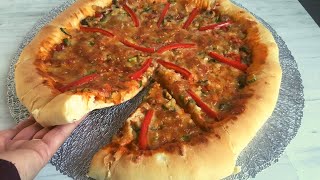 recette de pâte Mēga Pizza pâte facile [upl. by Noella]