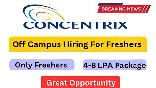 Concentrix Freshers Opening  Off Campus Hiring  Apply Now [upl. by Agustin]