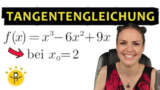 Gleichung einer TANGENTE bestimmen – Tangentengleichung aufstellen in einem Punkt [upl. by Urbai]