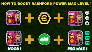 HOW TO BOOST FREE RASHFORD POWER MAX LEVEL  EFOOTBALL 2024 MOBILE [upl. by White391]