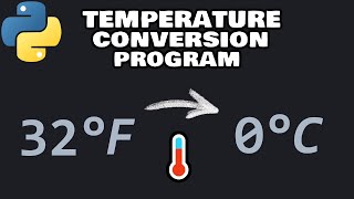 Python temperature conversion program 🌡️ [upl. by Dickerson840]