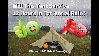 ASTA GEAR Rain Test FENGYIN 2  Otimos UL700 Hybrid Down Quilt otimosoutdoorgear [upl. by Thamos]