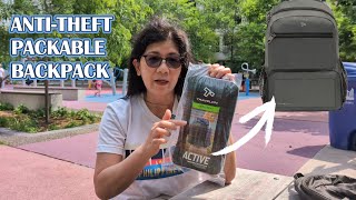 TRAVELON AntiTheft Packable Backpack Unboxing amp Review 🎒 [upl. by Muns]