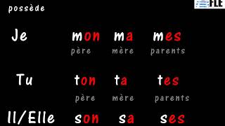 Les adjectifs possessifs en français Théorie [upl. by Havstad]