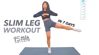 15min LEG WORKOUT  Toned THIGHS CALVES amp BUTT  No Jumping All Standing 7 Days Workout Challenge [upl. by Leitman870]