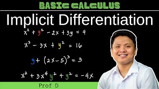 Implicit Differentiation  Basic Calculus [upl. by Hoseia]