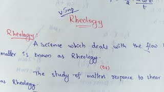 Rheology  Rheology In Telugu  Rheological Behaviour Of Fluids [upl. by Sparky]