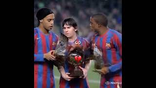 MessiEto’oRonaldinho funny moment😅 football trending funny messi ronaldinho [upl. by Eiroc]