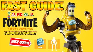 How To COMPLETE ALL P1000 QUEST PACK CHALLENGES in Fortnite P1000 Quests Guide [upl. by Nabila]