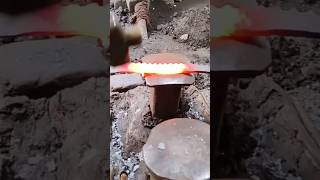 How to make a sword using motor cycle Gear blacksmith handaxe handmadesword armorsmith axe [upl. by Ahsiuqram775]