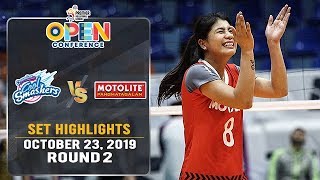 Creamline vs Motolite  Set 1 Highlights  October 23 2019  PVL2019 [upl. by Margalo]