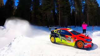 winter rally scene in which a dynamic racing car [upl. by Aundrea221]