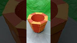 How to make cement pot design amazing short [upl. by Oknuj]