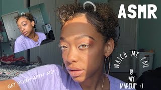 ASMR  GRWM 💜  watch me do my makeup [upl. by Aikem]