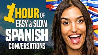 Learn SPANISH A 1HOUR Beginner Conversation Course for daily life  OUINOcom [upl. by Heidt]