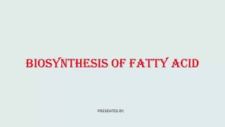 Biosynthesis of fatty acid or De nova synthesis of palmitic acid or palmitate [upl. by Anahsar]