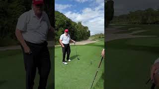 Donald Trump brags that his granddaughter Kai gets her golfing skills from him 🤣 [upl. by Gnilhsa517]