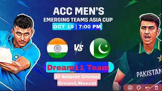 IND vs PAK Dream11 Team today Prediction IND vs PAk Dream11 Fantasy Tips Stats and Analysis [upl. by Uahsoj]