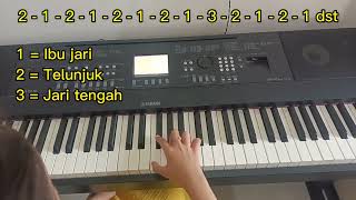 Belajar dasar piano part 2  tangga nada kromatikkromatischromatic [upl. by Low]