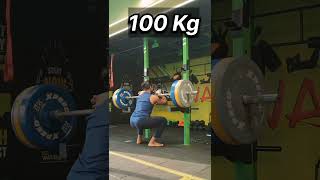 100 kg Front Squats frontsquats [upl. by Allenad964]