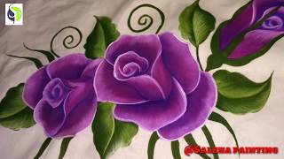 Rose Painting tutorial 2018 [upl. by Aikemit]