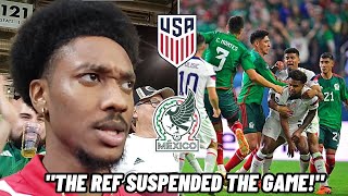 THE MOMENT USA VS MEXICO GOT UNBELIEVALBY HOSTILE 4 RED CARDS amp FAN ALTERCATIONS [upl. by Siloam]