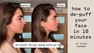 how to depuff your face in 10 minutes with my viral face massage [upl. by Ener]