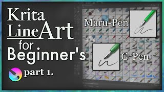 Krita Line Art for beginners part 1 Perfect Pen [upl. by Adalie492]