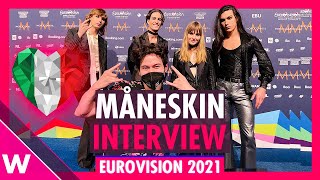 Måneskin quotZitti E Buoniquot Italy English Interview  Eurovision 2021 second rehearsal [upl. by Naihs]